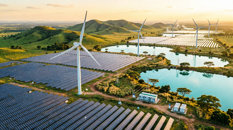 Renewable Energy Mega Farms - Solar & Wind Integration