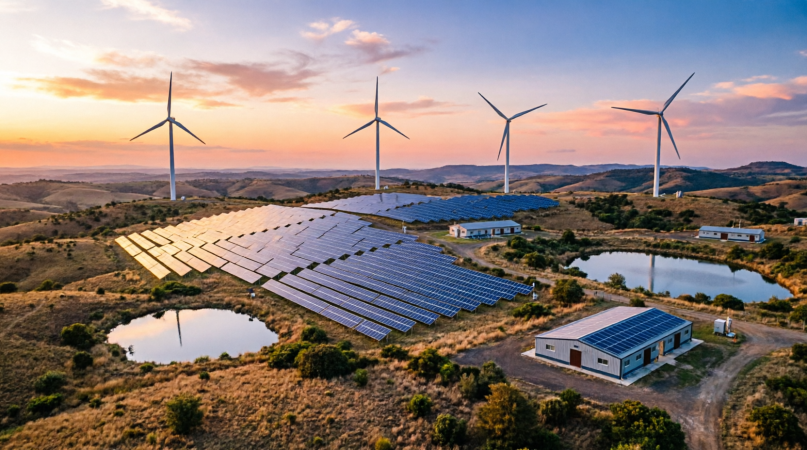 Renewable Energy Mega Farms - Solar & Wind Integration
