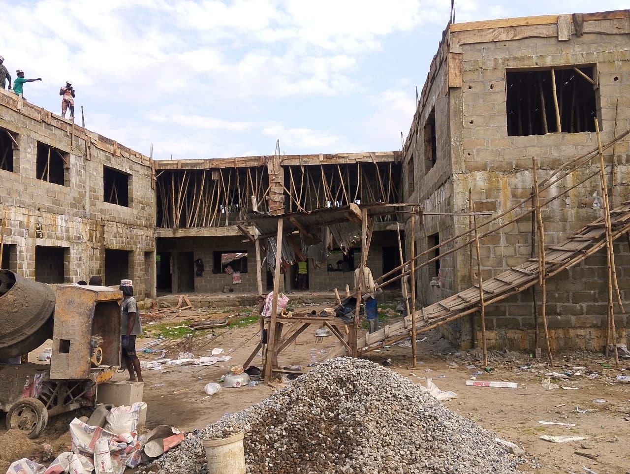 Two-Storey Local Block Structure Under Construction